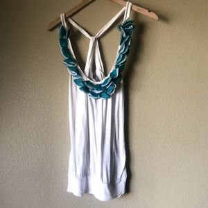 Charlotte Russe | Teal Floral Tank